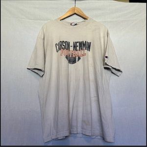 Champion Carson Newman T-Shirt 2000s Era XL Tan Color College Tee